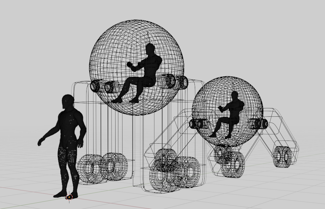 Blender pod ground view